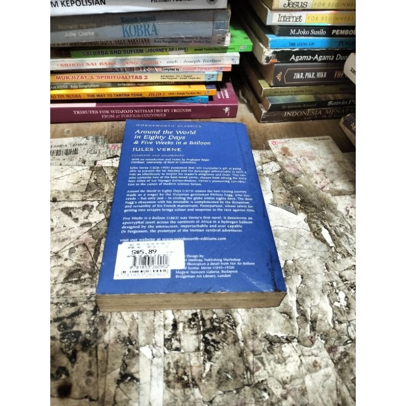 Novel Import AROUND THE WORLD IN EIGHTY DAYS & Five Weeks in a Balloon By Jules Verne