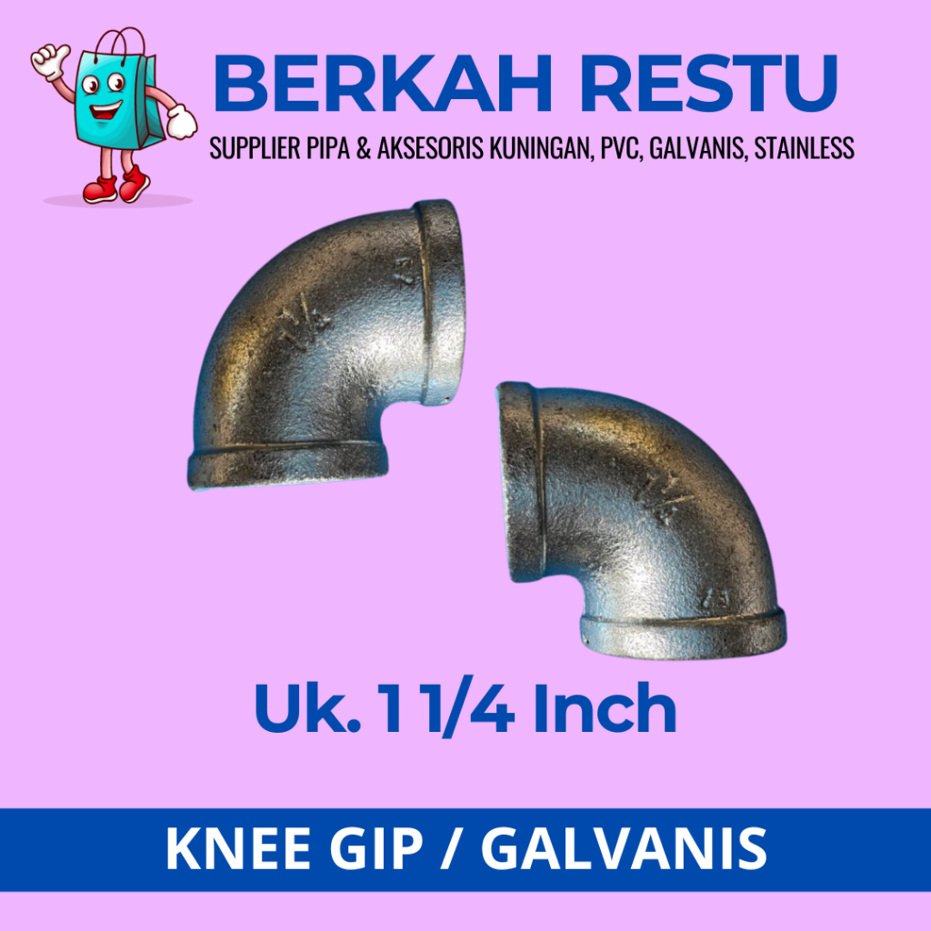 KNEE/ L GALVANIS / ELBOW BESI GI 1 1/4 INCH