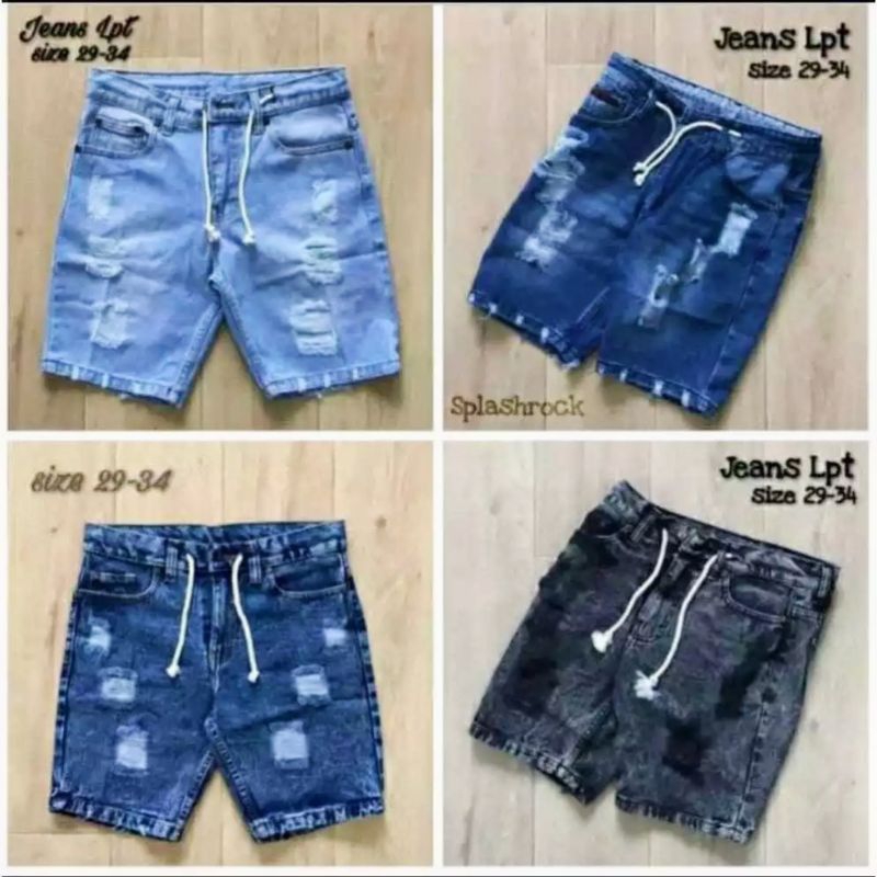 CELANA JEANS SOBEK PRIA CELANA JEANS PENDEK SOBEK COWOK