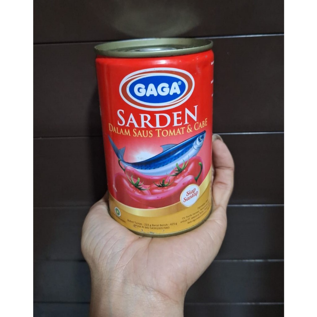 

GAGA SARDEN SAUS TOMAT & CABE 425gr (rijek kaleng)