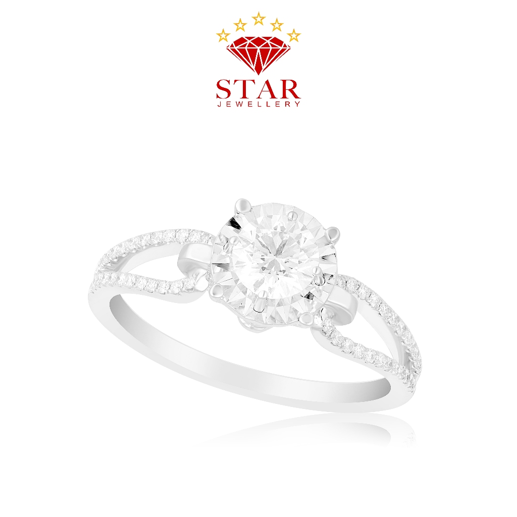 Cincin Berlian Solitaire Sertifikat GIA LPLR1404593 - Star Jewellery