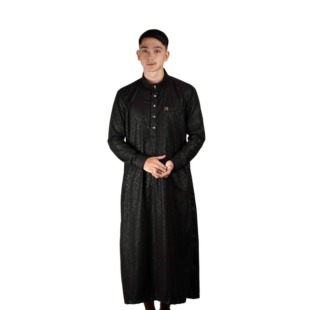 Gamis Sonokling Jubah Pria Jubah Mewah Haramain Terbaru Gamis Pria Lengan Panjang Motif Emboss