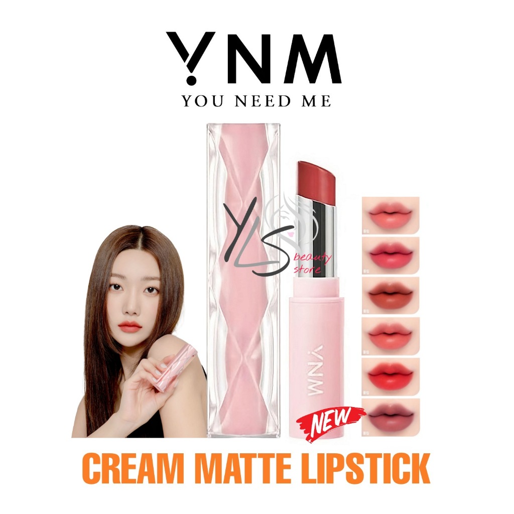 YNM CREAM MATTE LIPSTICK - TERDAFTAR BPOM - YOU NEED ME LIP STICK LIPSTIK BALM KOREA ORIGINAL