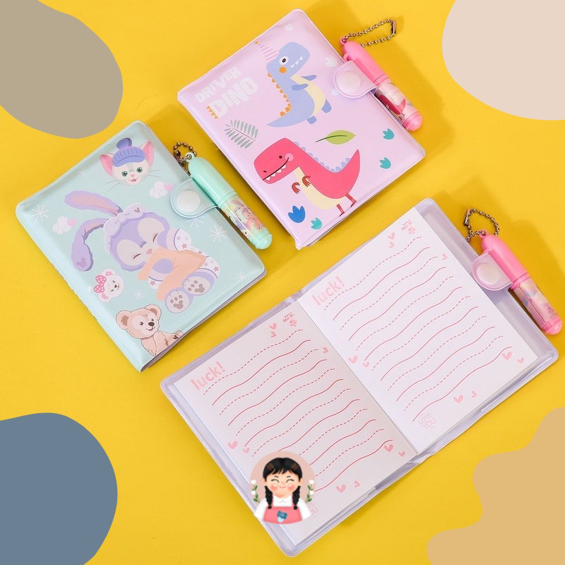 

FLOOPYY - Set Mini Note Book Notes Free Pena Kartun Lucu Kreatif Untuk Anak Anak Buku Catatan Lucu Dengan Pulpen