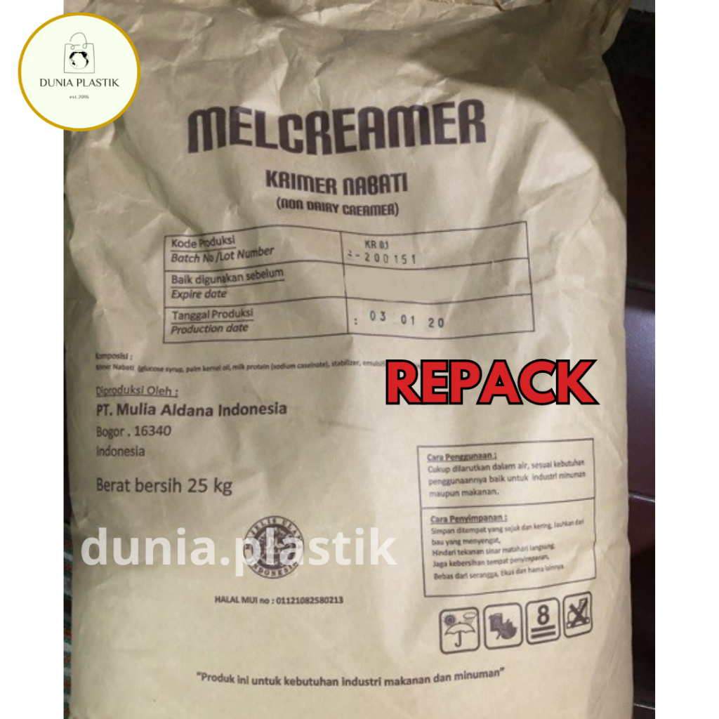 

Grosir Plastik - Creamer MELCREAMER KEMASAN REPACK 1KG/ 500GR / 250GR - CREAMER REPACK - CREAMER ORIGINAL - GROSIR PLASTIK DAN BAHAN KUE / PARTAI