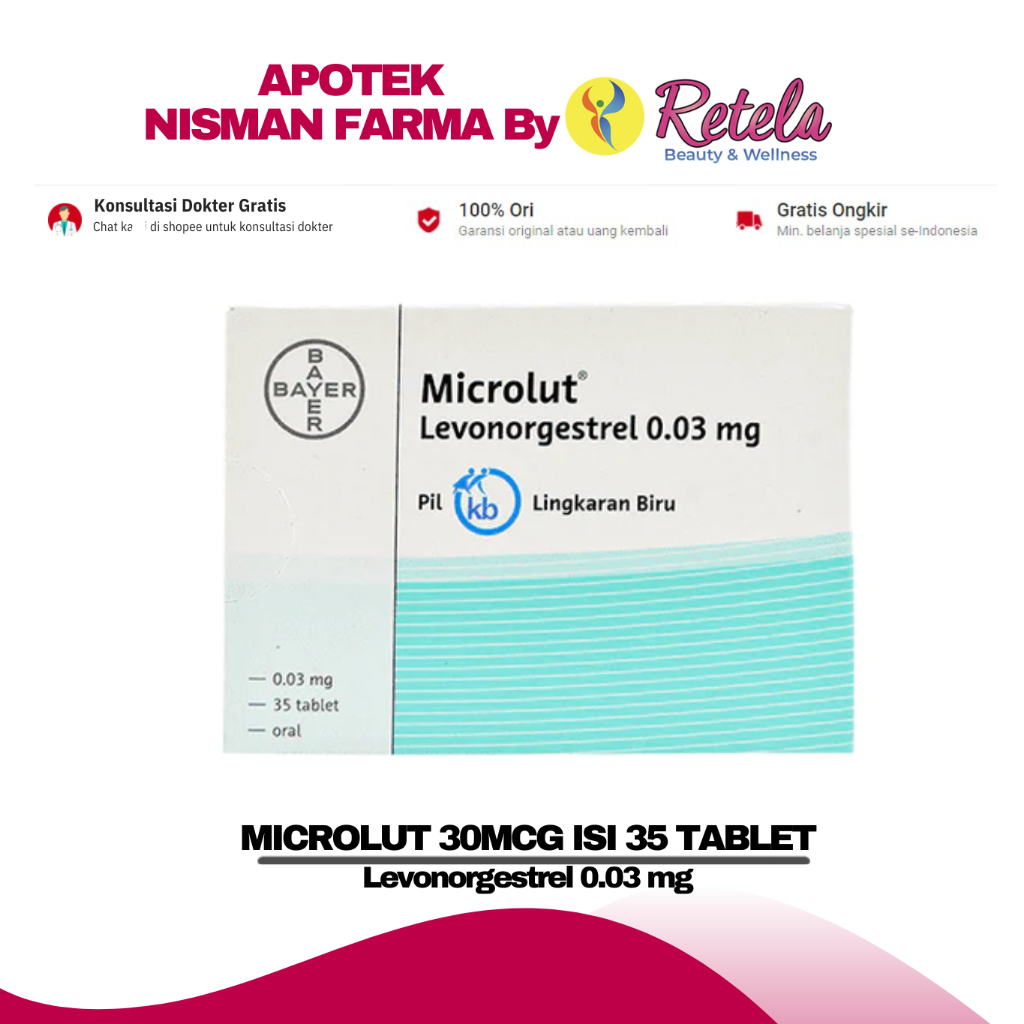 MICROLUT 30MCG ISI 35 TABLET / LEVONORGESTREL / PIL KB