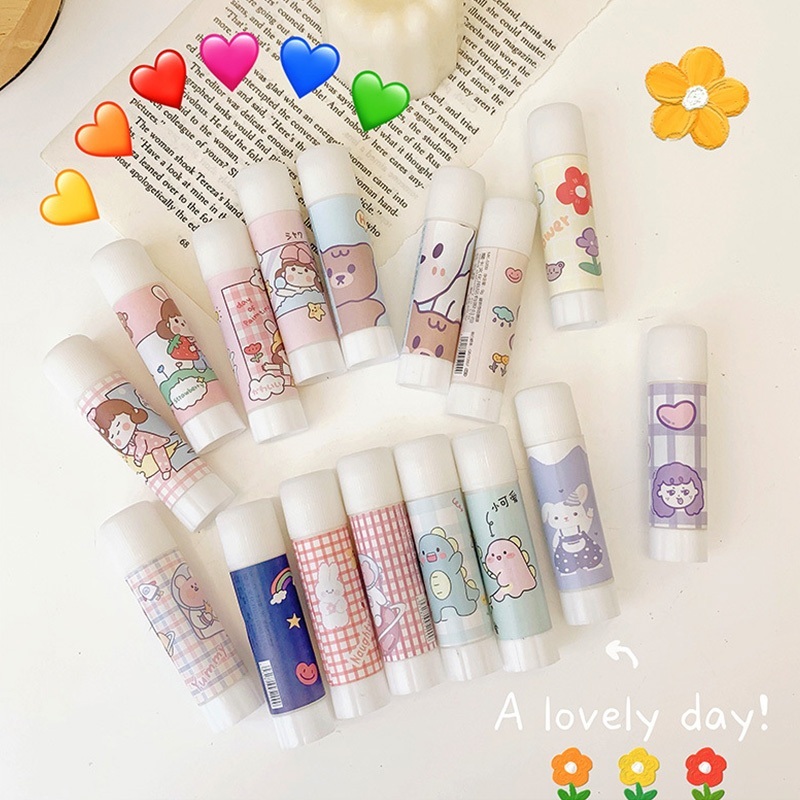 

Lem Perekat Kertas Padat Glue Stick Lem Stik Batang Putar Sekolah Kantor Motif Lucu