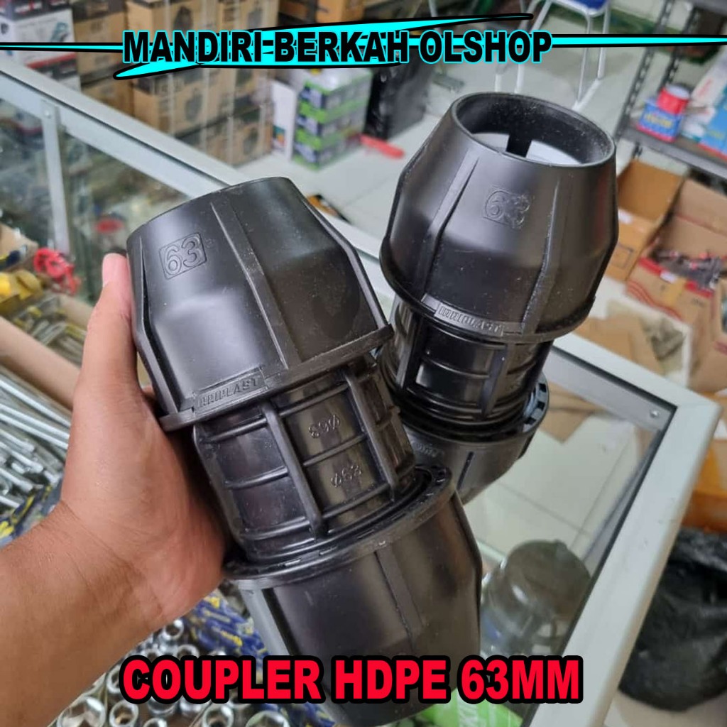 Fitting Pipa HDPE Straight Coupler Ukuran 63 × 63 MM Sambungan Pipa HDPE ( 2" Inch )
