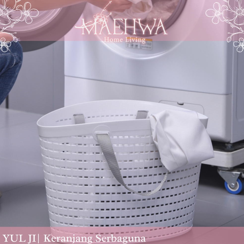 Serbuuuu MAEHWAYUL JI Keranjang Plastik Belanja Serbaguna Tas Keranjang Sayuran Minimalis Plastic Ba