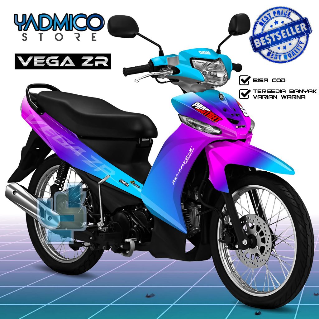 Decal Vega ZR Full Body - Stiker Motor Vega ZR Full Body - Decal Hologram Vega ZR Variasi - Striping