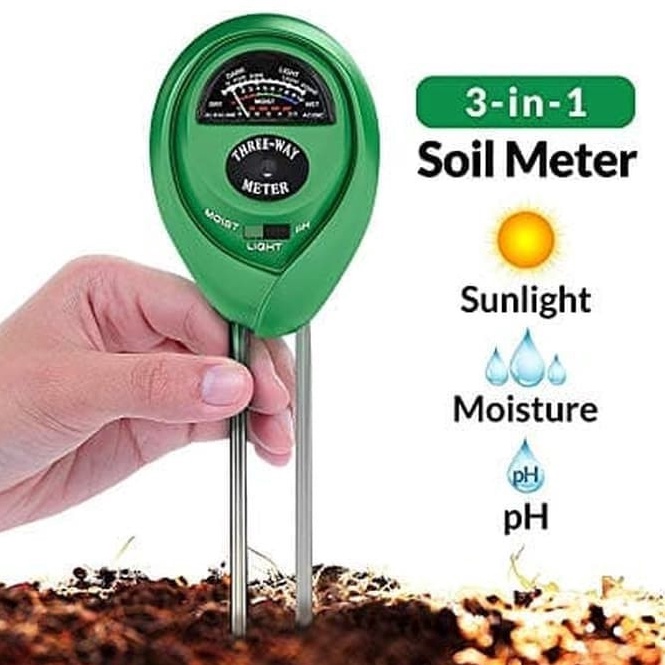Paling Sesuai Alat Ukur Tanah 3 Way In 1 Soil Meter Moist Ph Moisture Analyzer