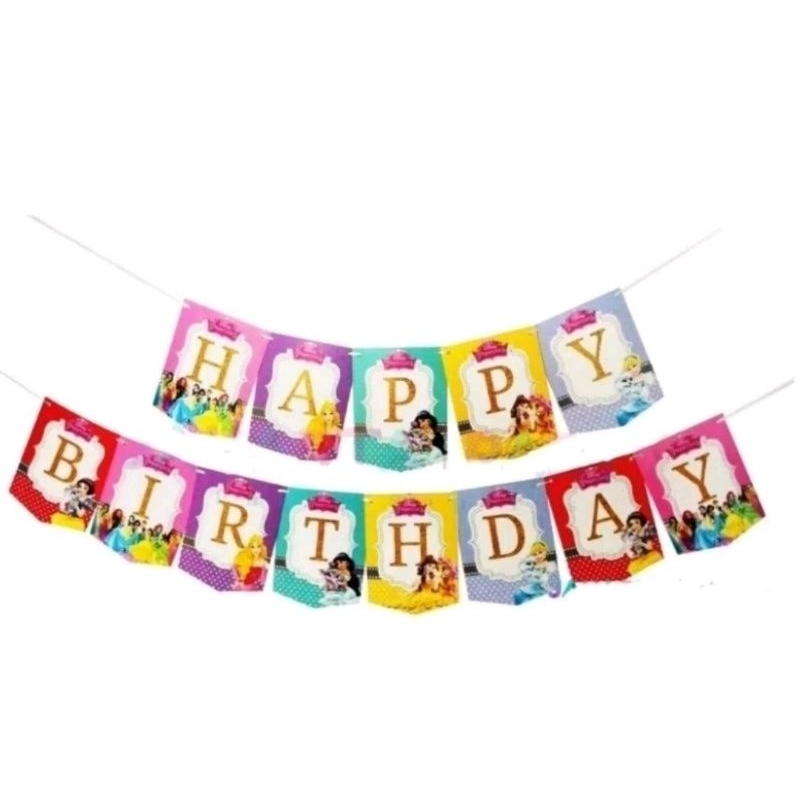 Banner PRINCESS bunting flag PRINCESS background spanduk PRINCESS dekorasi pesta ulang tahun PRINCES