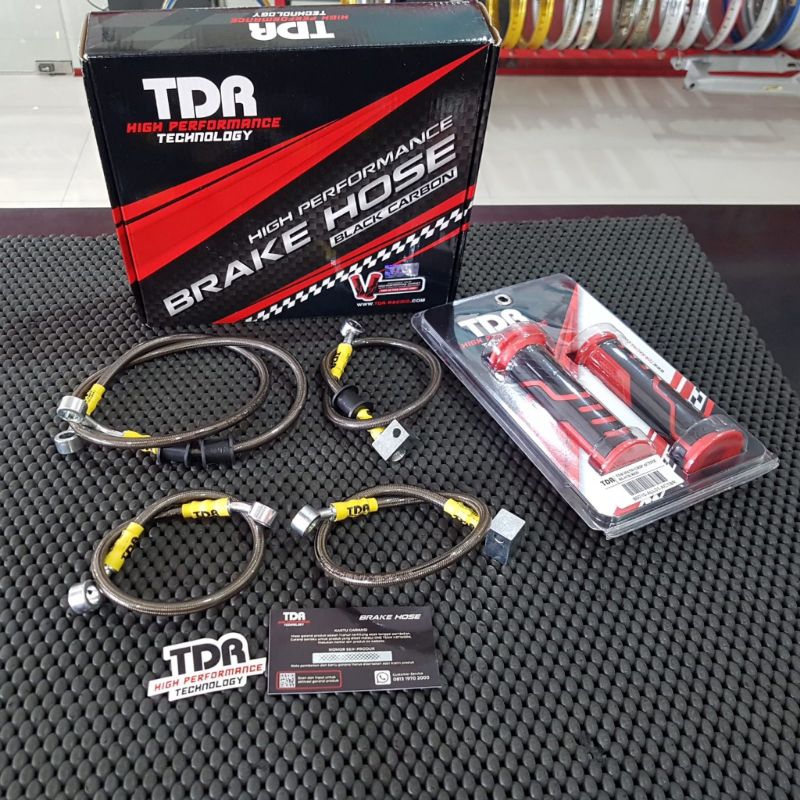 BRAKE HOSE TDR VARIO 160 ABS SELANG REM VARIO 160 ABS TDR BLACK CARBON ORIGINAL