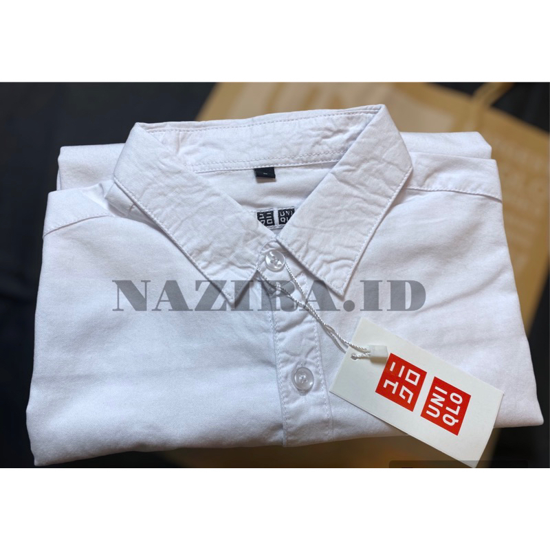 Kameja Pendek Putih UNIQL* | Kameja Pendek Pria | Kameja Pria Polos | New All Calour | Bahan Katun T