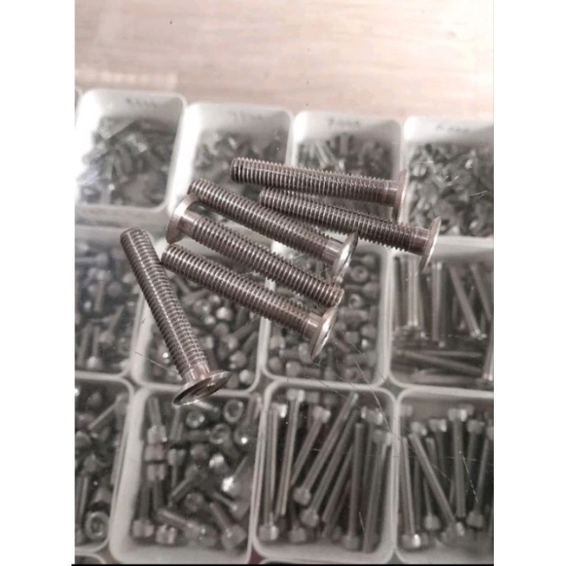 baut stenlis slim m8x50 atau baut 12 panjang 5cm