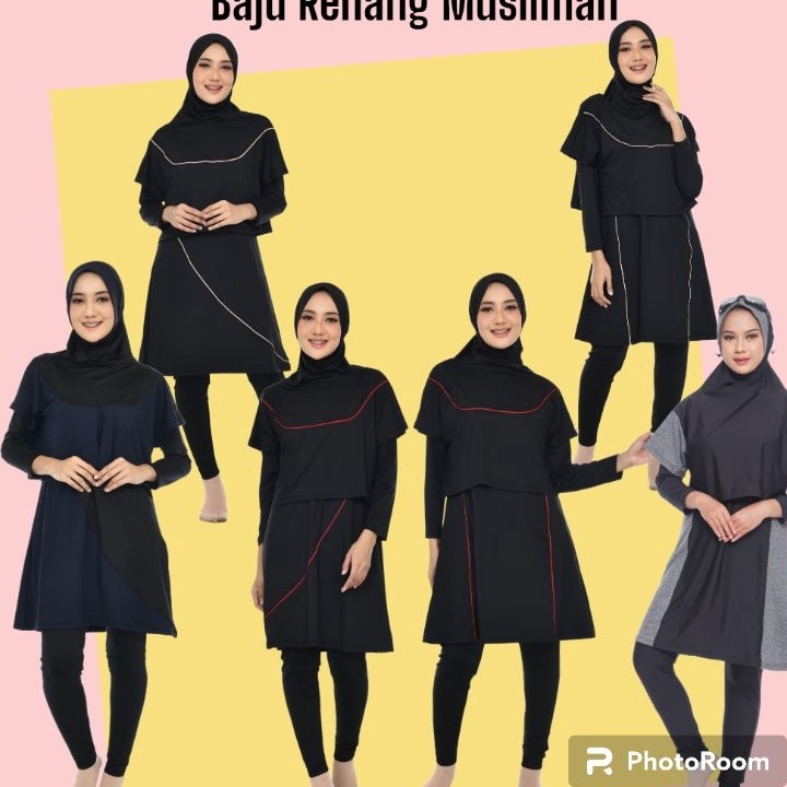 Penawaran Terbatas Tindak Cepat Baju Renang Muslimah Dewasa jumbo Baju Renang jumbo syari baju renang perempuan baju renang wanita big size renang hijab bolero