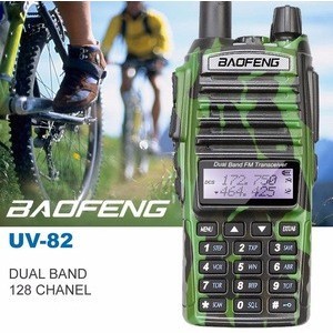 Langsung Kirim  HT Baofeng UV 82 Army 8Watt 5000mAh , Loreng Doreng Tentara Abri Hijau