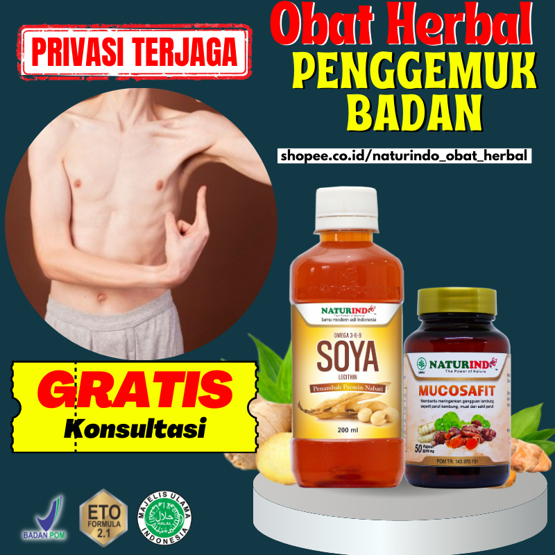 Obat Herbal Suplemen Penggemuk Gemuk Badan Permanen BPOM Ampuh Kapsul Pil Penggemuk Badan Permanen B