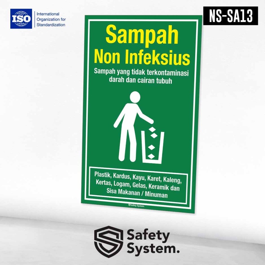 

Stiker B3 Safety Sign K3 ISO Sampah Non Infeksius