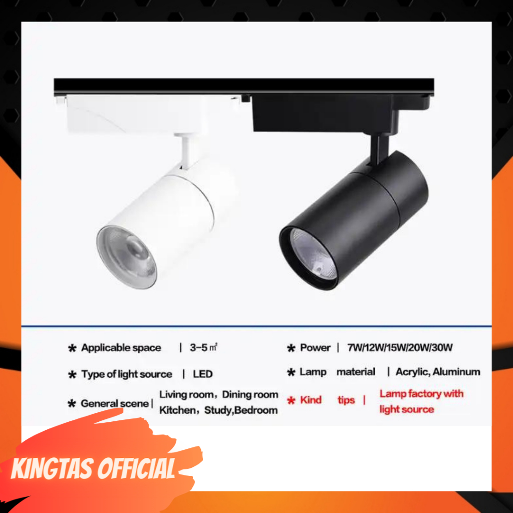 Lampu Led Kingtas 6561 COB 7W - 30W 3000k - 6000k - 7Watt, 3000k(black)