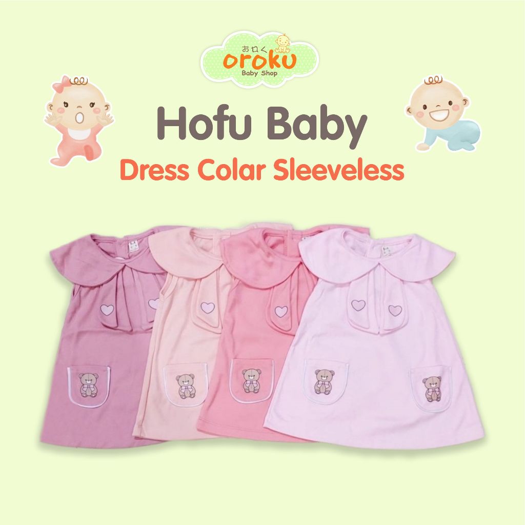 HOFU BABY DRESS COLAR SLEEVELESS / DRESS BAYI DAN ANAK PEREMPUAN