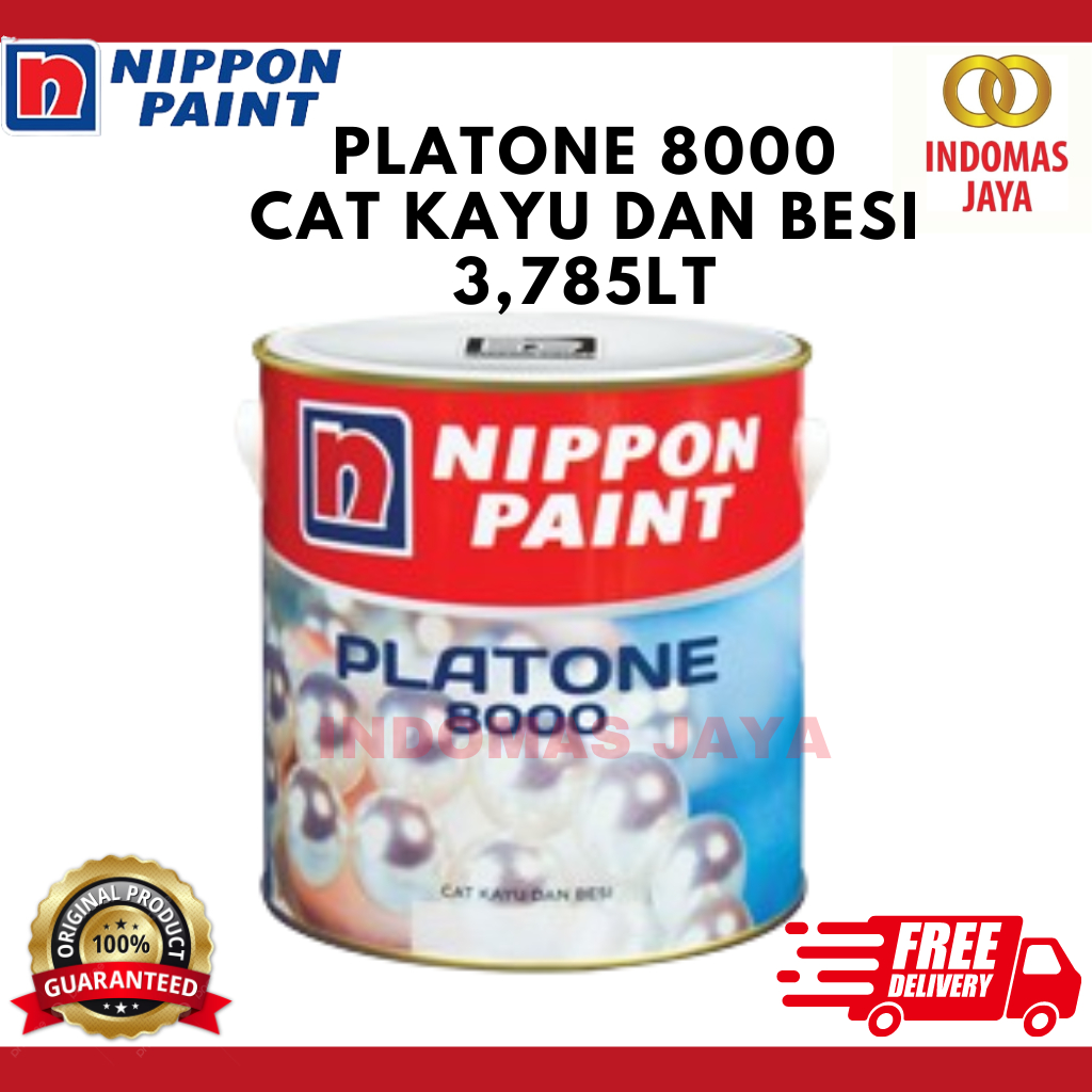 Nippon Paint Platone 8000 Cat Besi Dan Kayu 3,75L