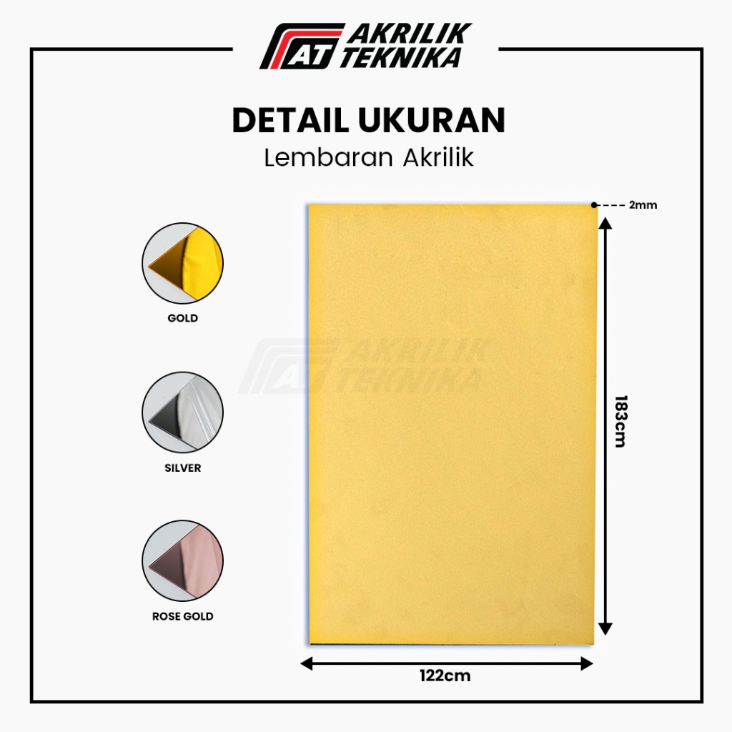 

Promo Akrilik Mirror 122x183cm / Gold Mirror / Silver Mirror / Rose Gold Mirror / Lembaran Acrylic