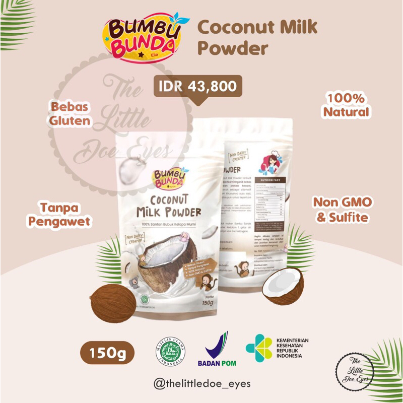 

Bumbu Bunda by Elia Organic Coconut Milk Powder Santan Bubuk