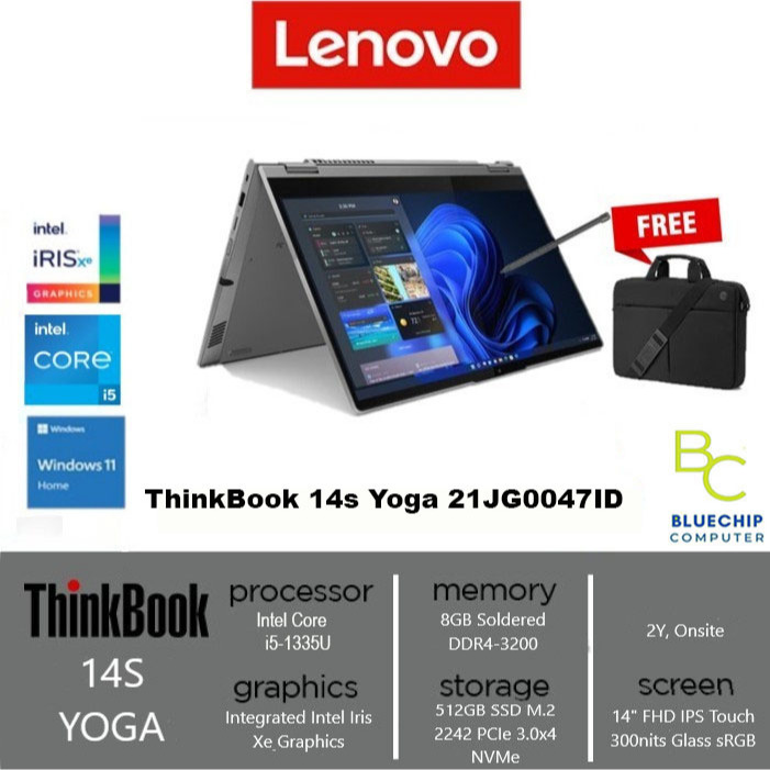 Laptop Lenovo ThinkBook 14s Yoga ITL - i5-1335U 8GB 512GB 14"FHD