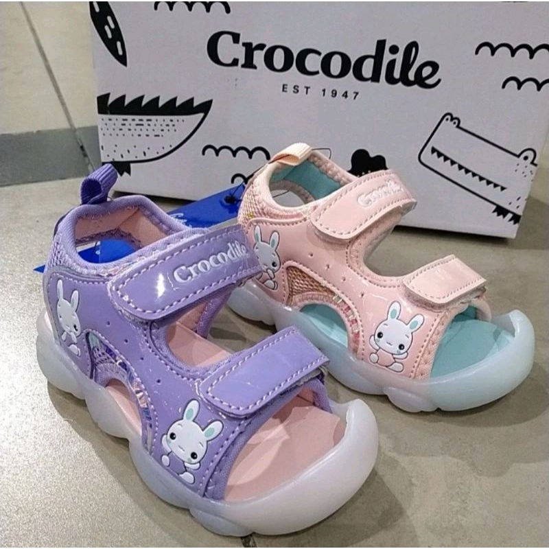 sepatu sandal anak original brand crocodile// sandal LED anak perempuan