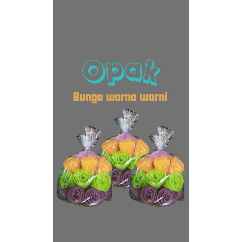 

[250 gr] opak bunga warna - warni aroma manis