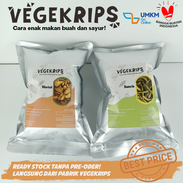 

Keripik Wortel 50 Gr FREE Buncis 50 Gr VEGEKRIPS