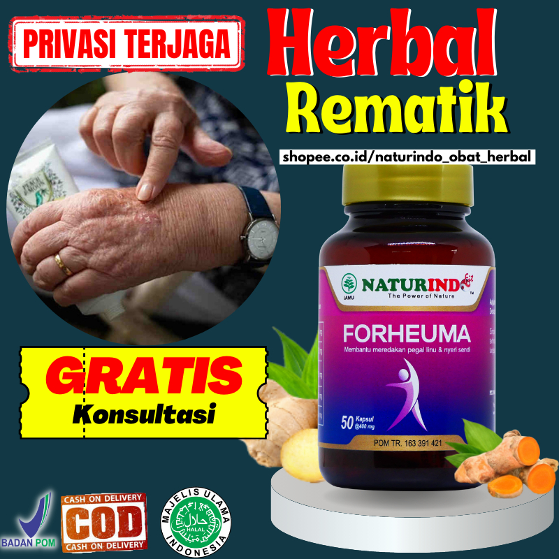 Obat Herbal Rematik Reumatik Asam Urat Paling Ampuh Nyeri Sendi Encok Pinggang Punggung Keju Linu Ob