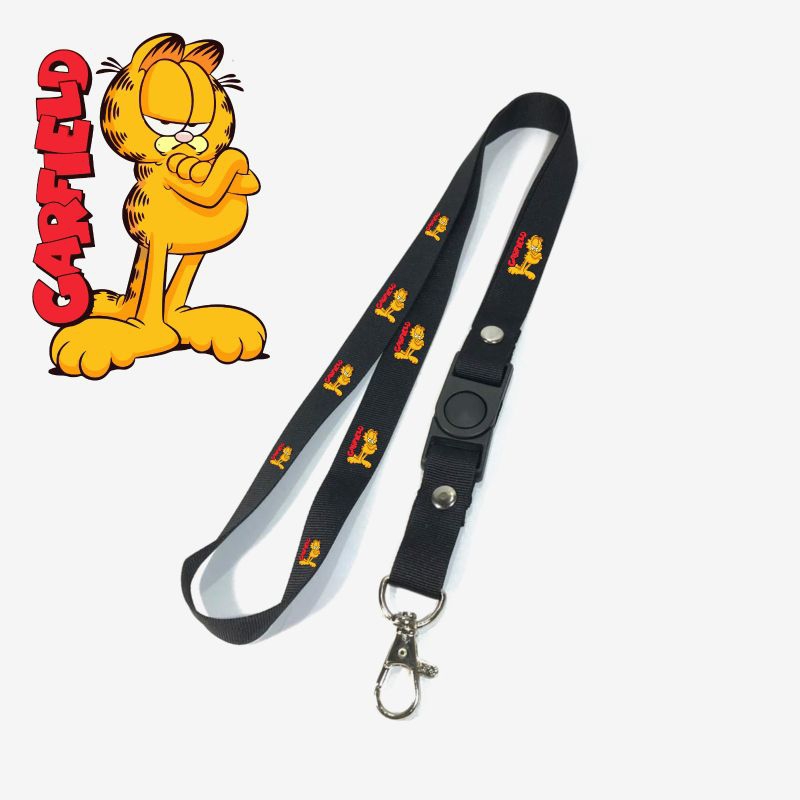 

Tali Lanyard GARFIELD / Lanyard Hitam Premium lanyard anime cartoon kartun / gantungan kunci / gantungan id card / gantungan flashdisk / nametag hp name tag / gantungan pengait handphonel