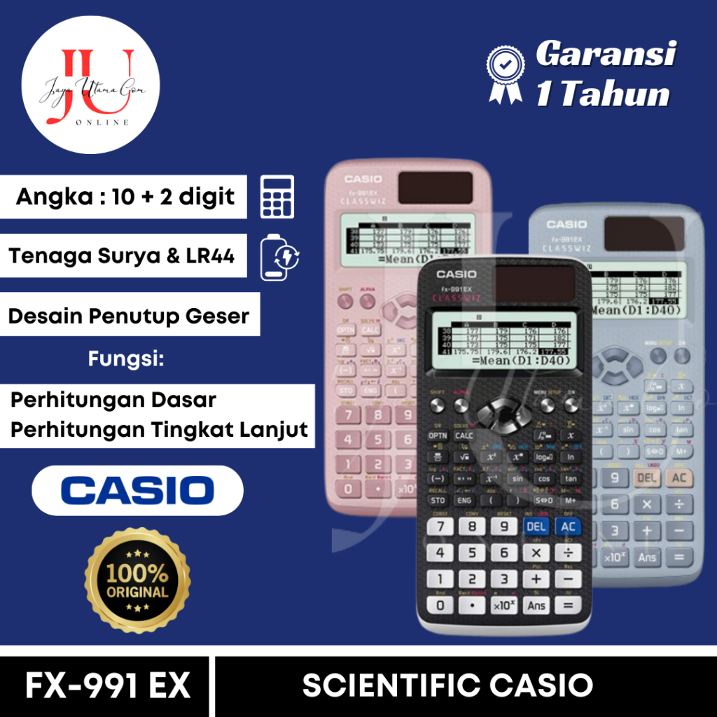 

Kalkulator Casio FX 991 EX HITAM ORIGINAL