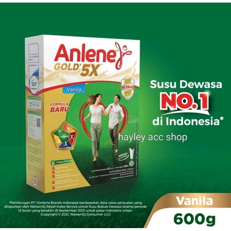 

Anlene Gold 5X Vanila 600g 620g