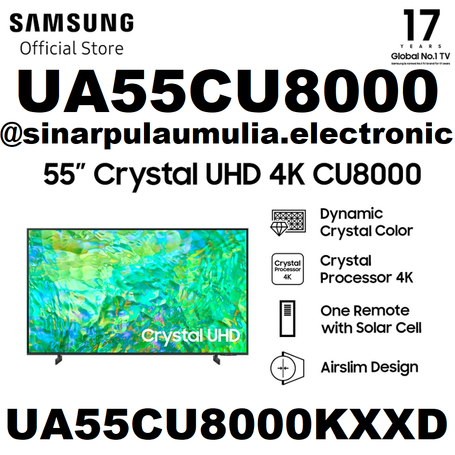 Samsung LED TV 55" 4K UHD Smart Digital - UA 55 CU8000 / 55CU8000 / 55CU 8000 / UA 55 CU 8000