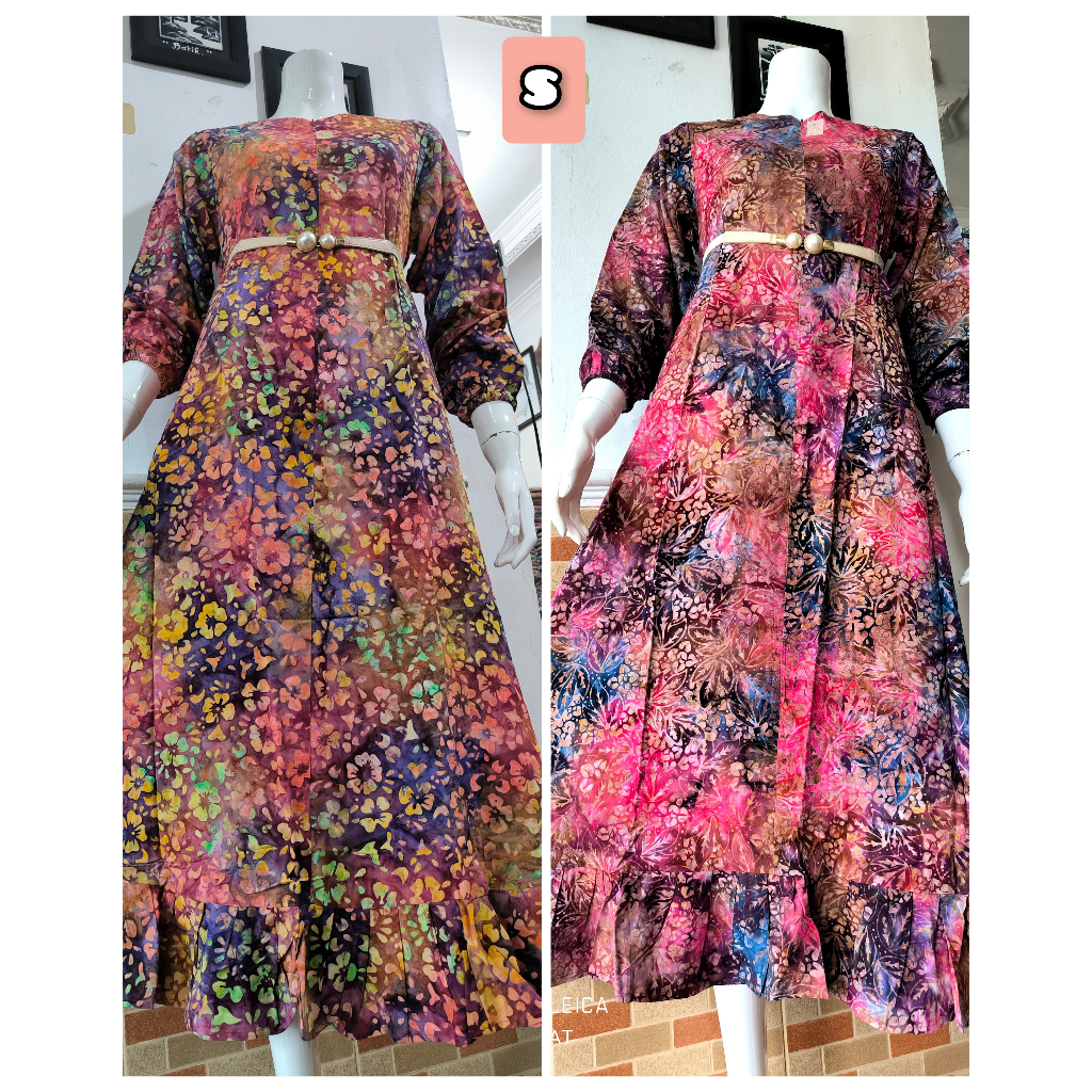Kinanthi Size S / Gamis Kinanthi Rempel Lengan 3per4 / Kinanthi Batik Nusantara / Dress Viral