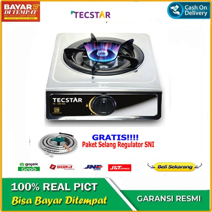 Kompor Gas 1 Tungku TECSTAR Kompor Gas 1 Tungku Tecstar free selang regulator SNI TERLARIS