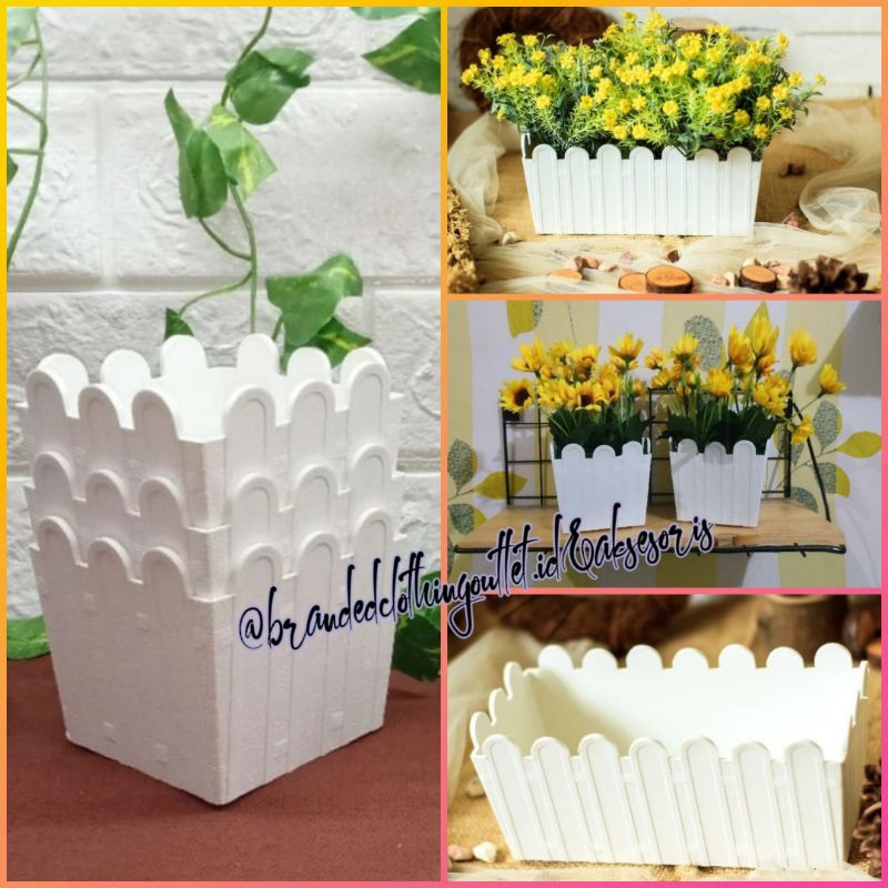 POT BUNGA PAGAR / VAS PAGAR / POT PAGAR PLASTIK / POT PANJANG / FLOWERS VASE / PKK775584