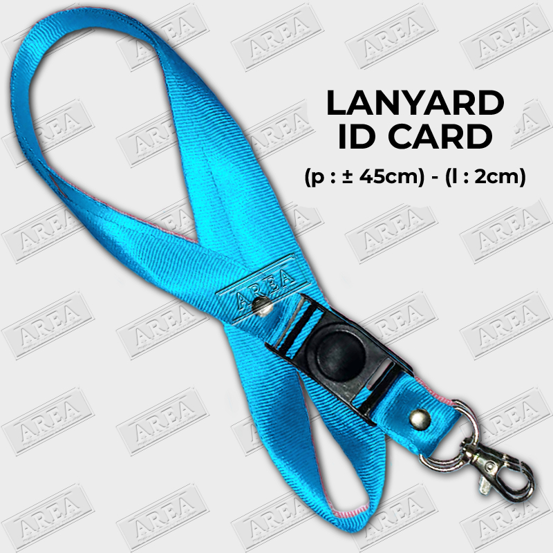 

Lanyard Biru Muda/Tosca ID Card/Tali Gantungan Kartu Identitas Polos