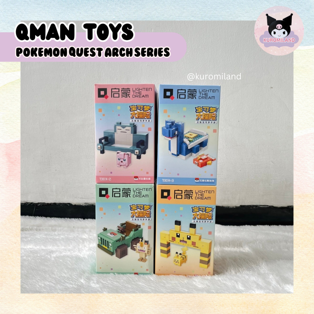 QMAN TOYS Pokemon Quest Arch Series - Bricks Blocks Bongkar susun brick block Mainan edukasi anak da