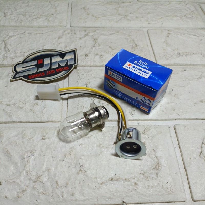 Peting Feting Fiting Lampu dan bohlam Depan (ASLI SGP)Suzuki  satria 2 tak hiu lumba tornado shogun 