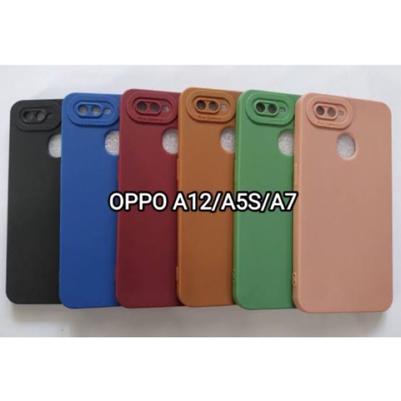 Softcase Macaron Case Candy Pro Camera Case OPPO A12 / A5S / A7