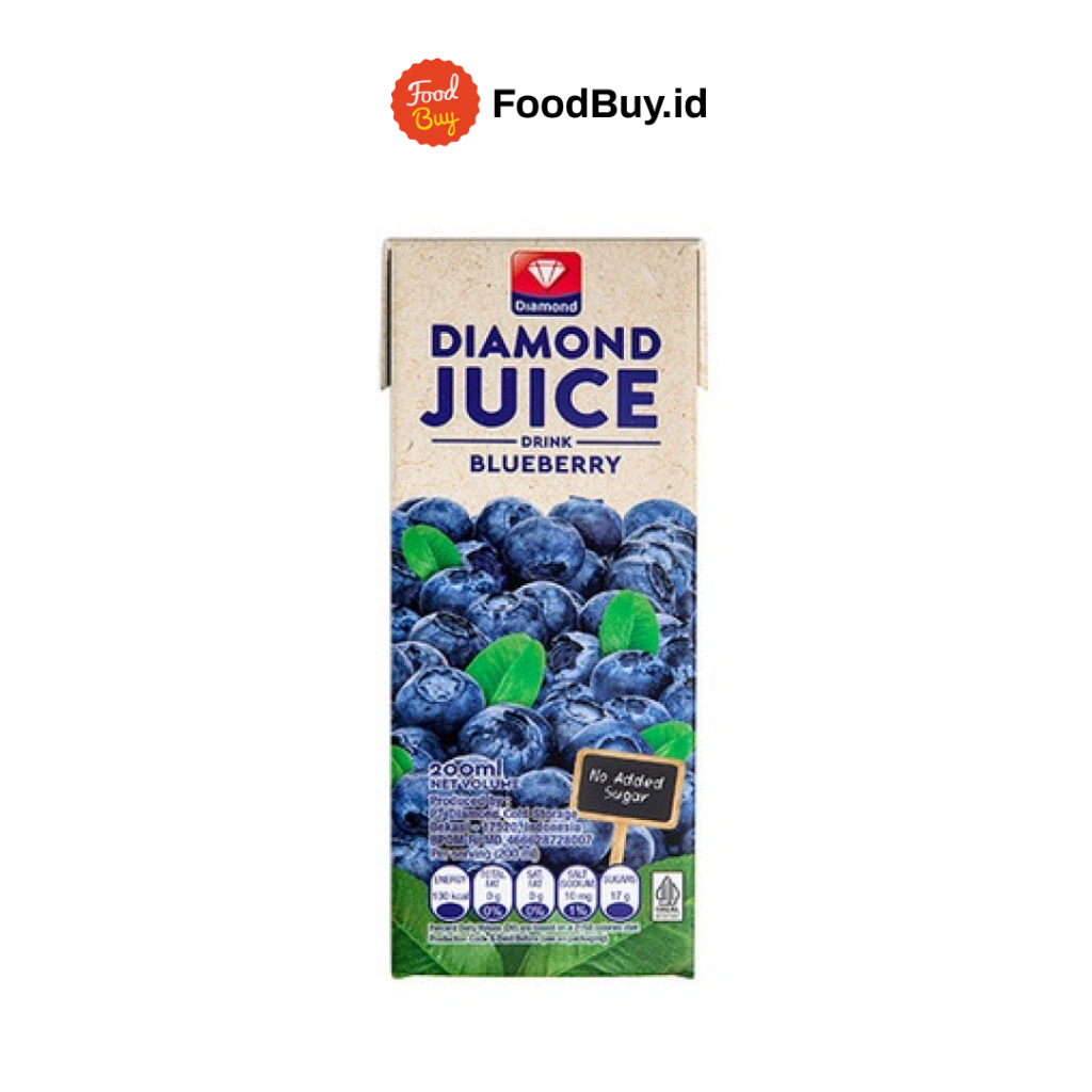 

Diamond Juice Drink Minuman Sari Buah Bluberry Tanpa Gula 200 ml