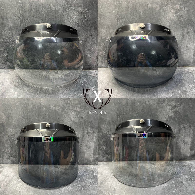 KACA HELM CEMBUNG /KACA HELM DATAR / KACA HELM RETRO