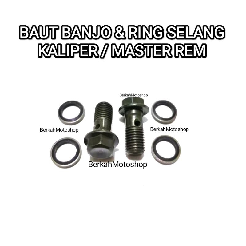 [COD] BAUT BANJO REM KALIPER MASTER REM O-RING SEAL SELANG REM BAUT BANJO RING MASTER REM KALIPER RE