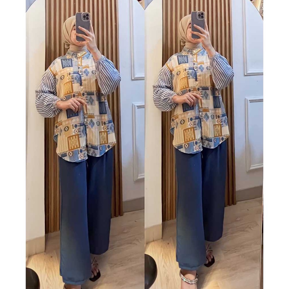 Grosir RAZKA SET MOTIF RAYON MIX CRINKLE  STELAN WANITA serbuuu