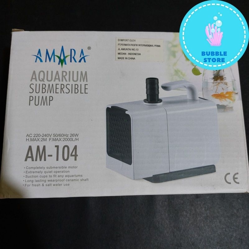 POMPA AKUARIUM AMARA AM-104 / MESIN KOLAM AMARA AM - 104 / MESIN AQUARIUM AMARA AM 104 /  POND PUMP 