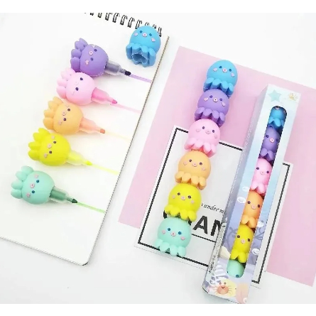 

Octopus Highlighter Marker Stabilo Gurita Susun 1 Set Alat Tulis Viral Lucu